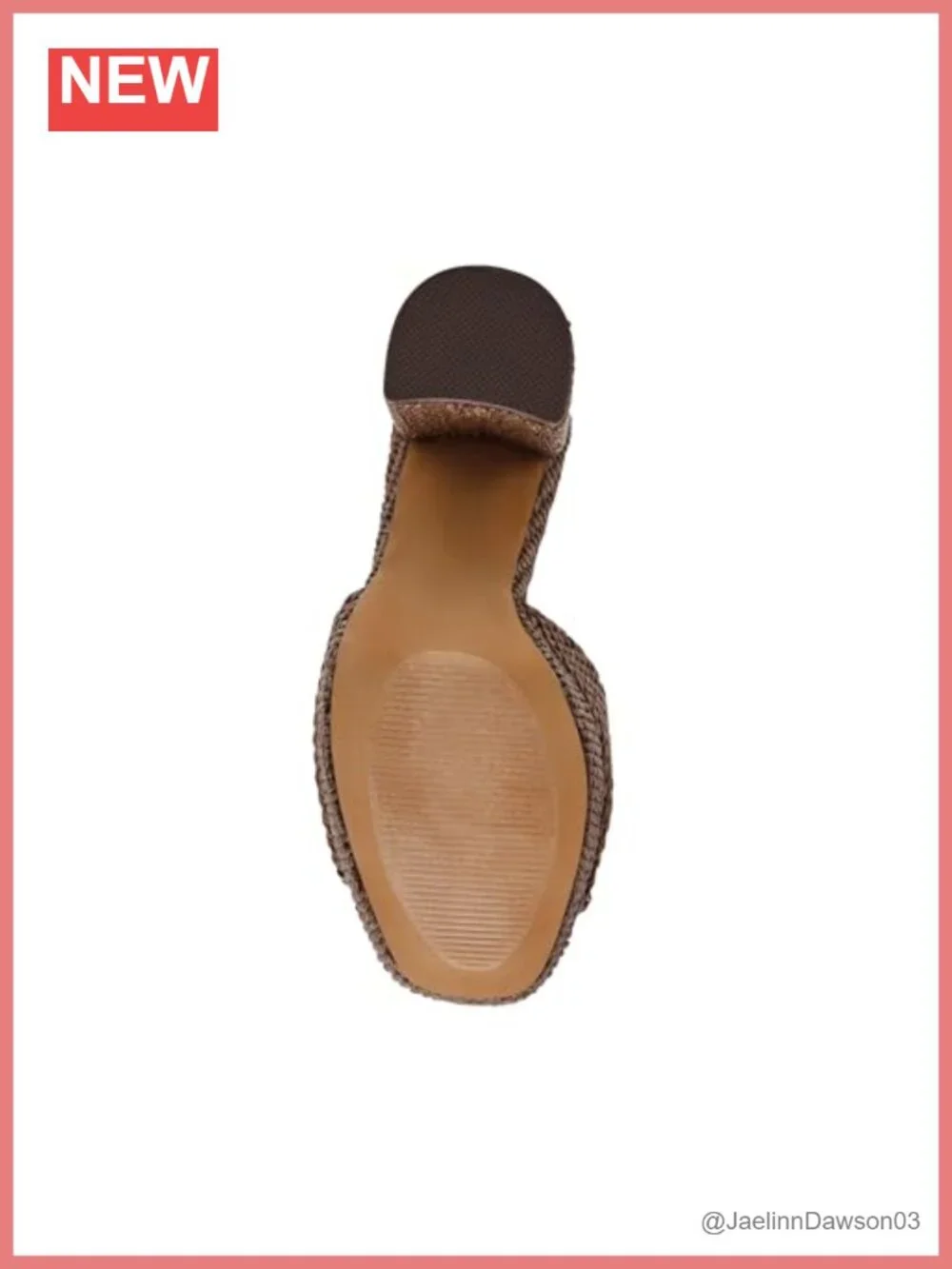 Steve Madden Joel Heeled Sandal - Brown Raffia Platform Block Heel Ankle Strap